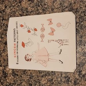 Vintage Singer Pattern 6 Designs For Little Girls Dresses